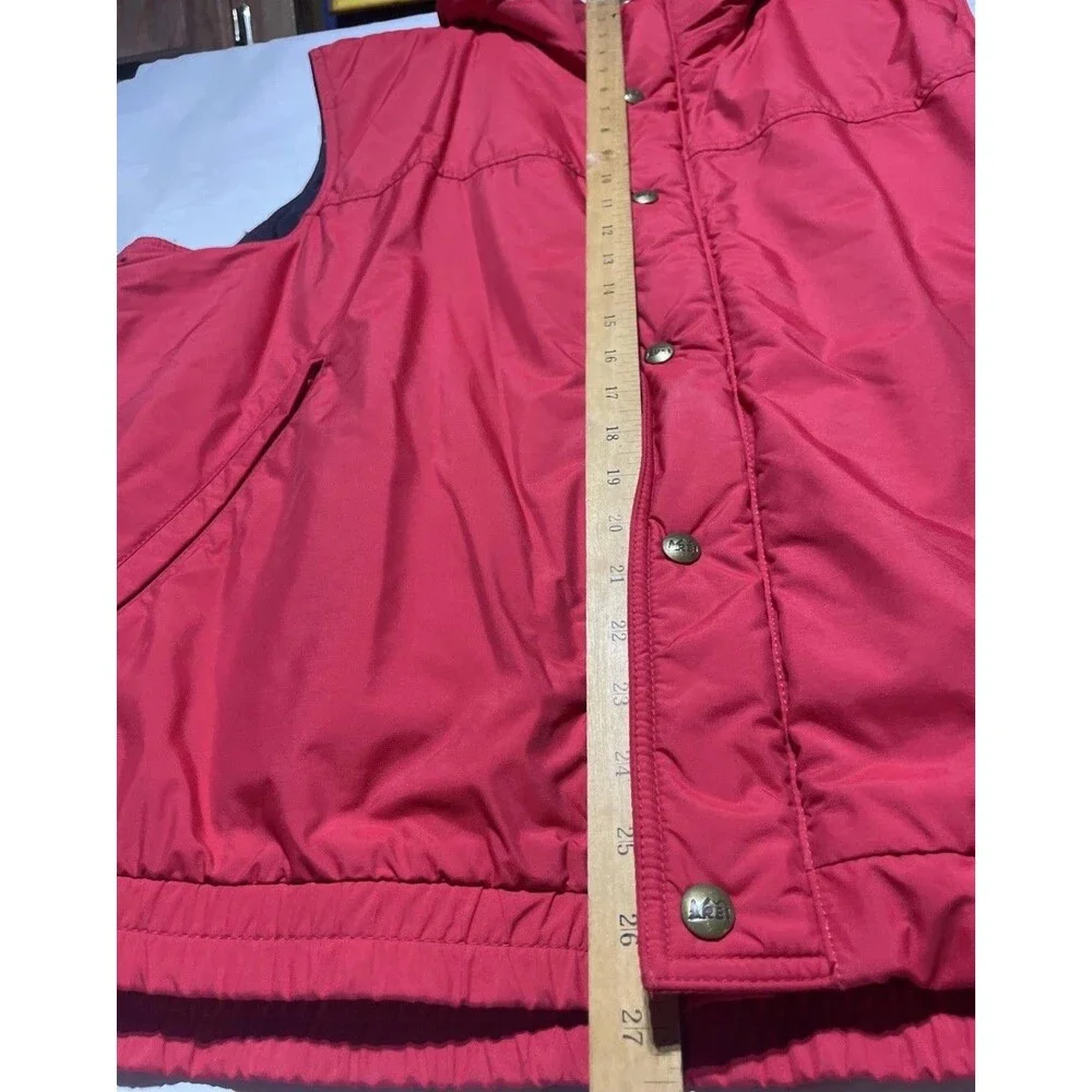 Vintage REI Red Insulated Puffer Vest Mens XL Made in Hong Kong